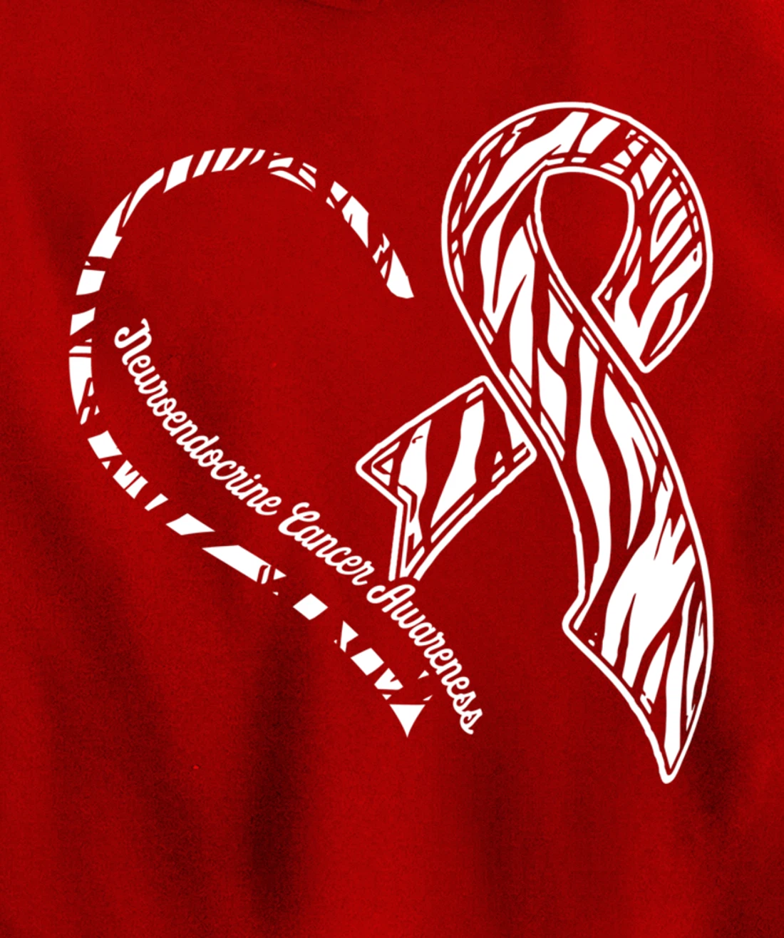 Neuroendocrine Cancer Survivor Heart Warrior Pullover Hoodie