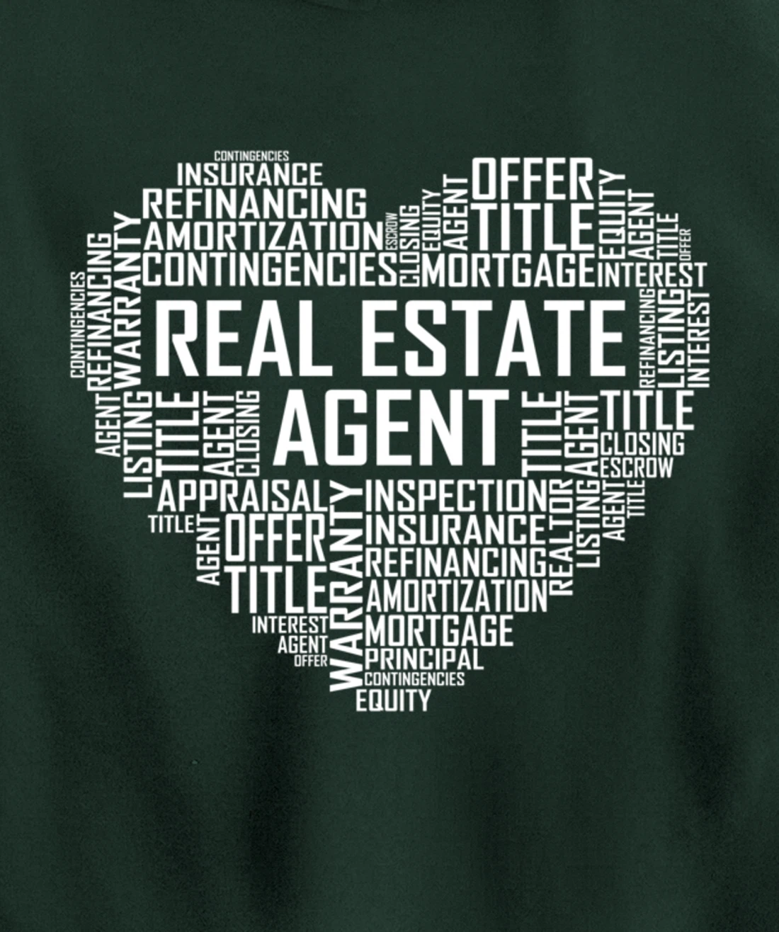 Proud Real Estate Agent Heart Gift House Seller Gifts Pullover Hoodie