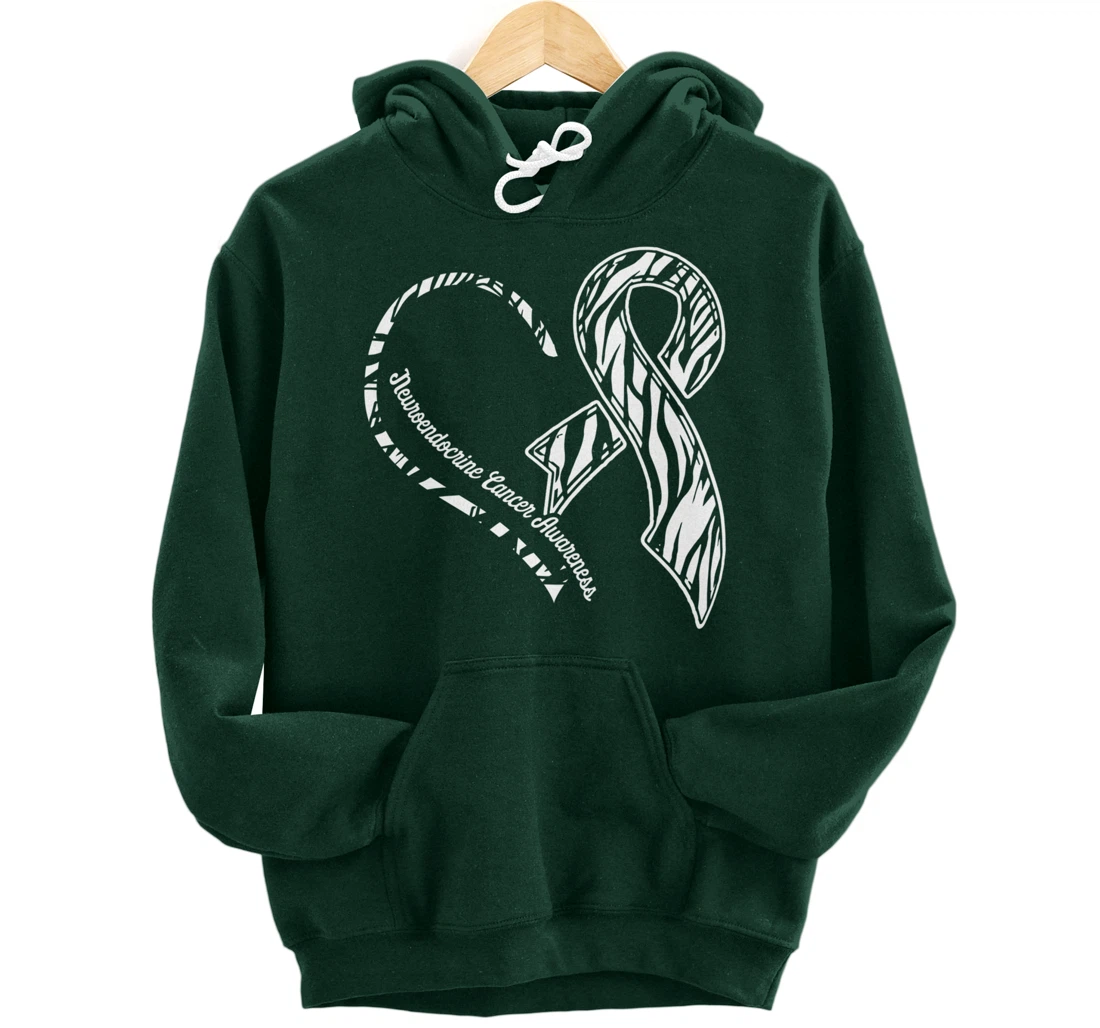 Neuroendocrine Cancer Survivor Heart Warrior Pullover Hoodie