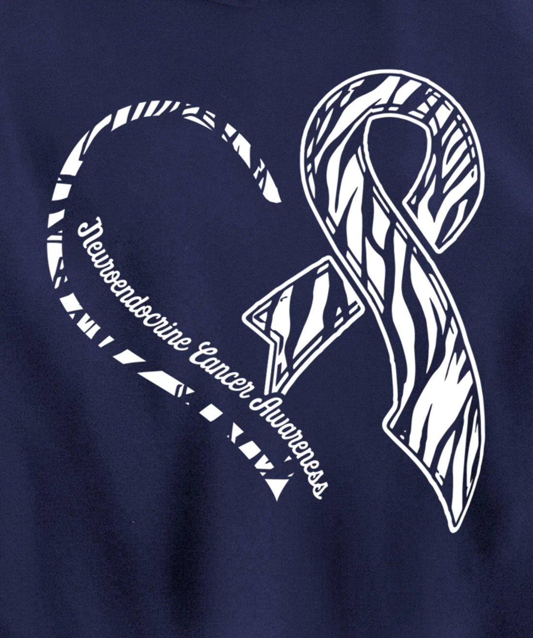 Neuroendocrine Cancer Survivor Heart Warrior Pullover Hoodie