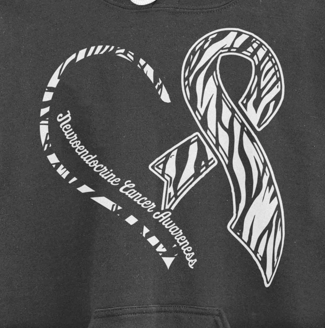 Neuroendocrine Cancer Survivor Heart Warrior Pullover Hoodie