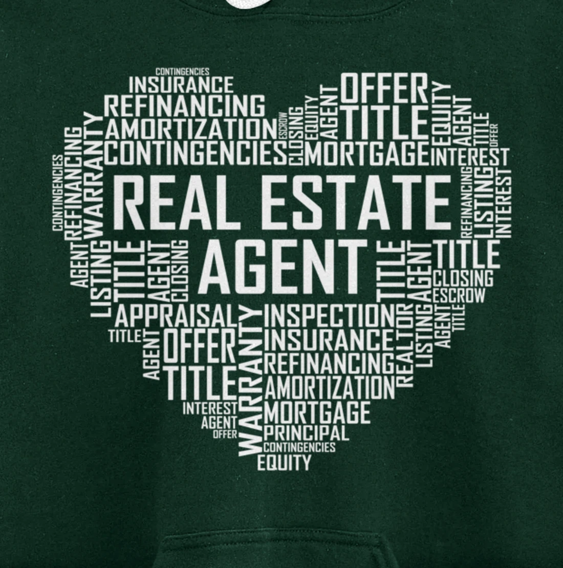 Proud Real Estate Agent Heart Gift House Seller Gifts Pullover Hoodie