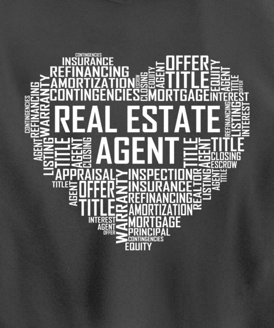 Proud Real Estate Agent Heart Gift House Seller Gifts Pullover Hoodie