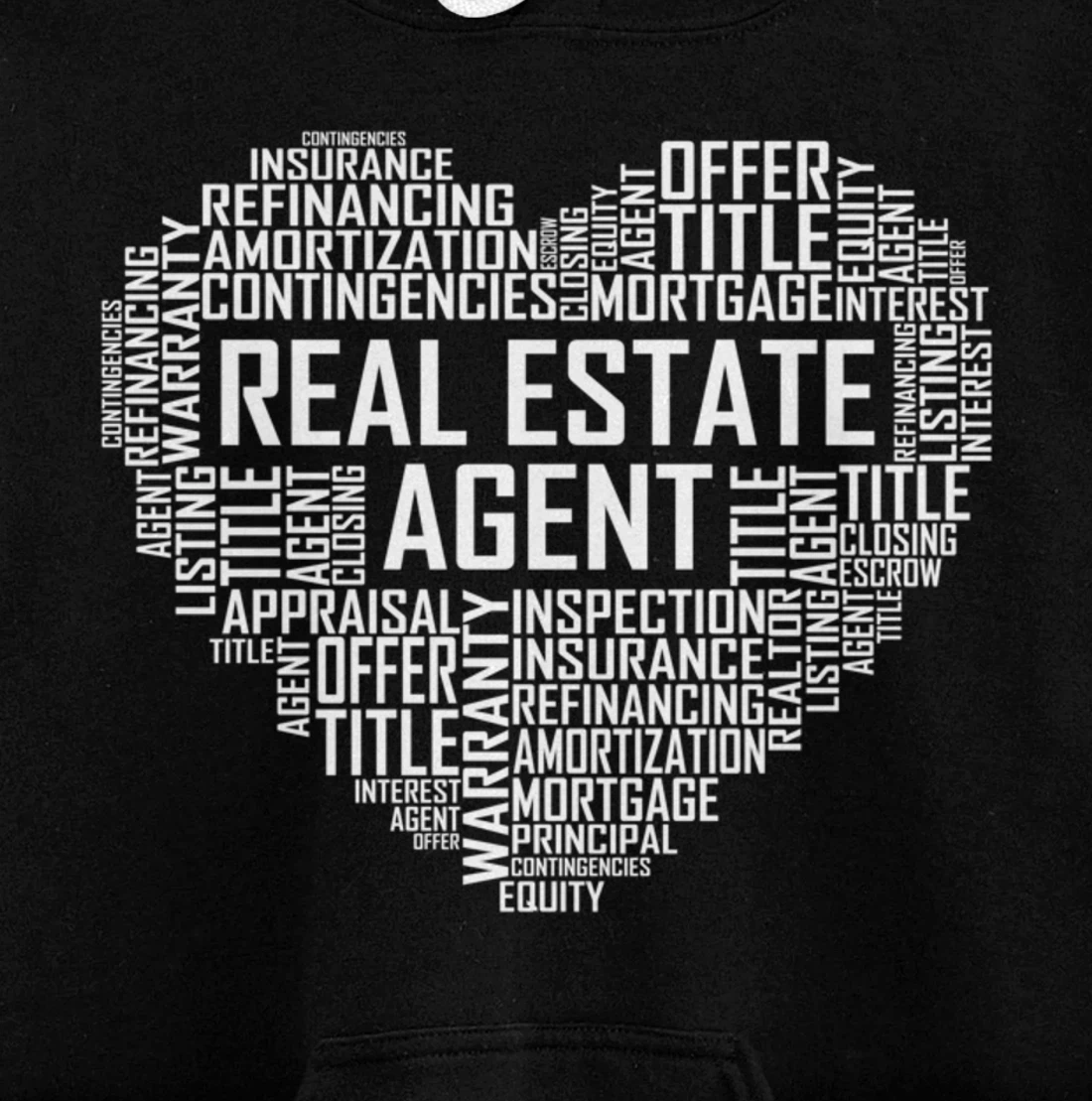 Proud Real Estate Agent Heart Gift House Seller Gifts Pullover Hoodie