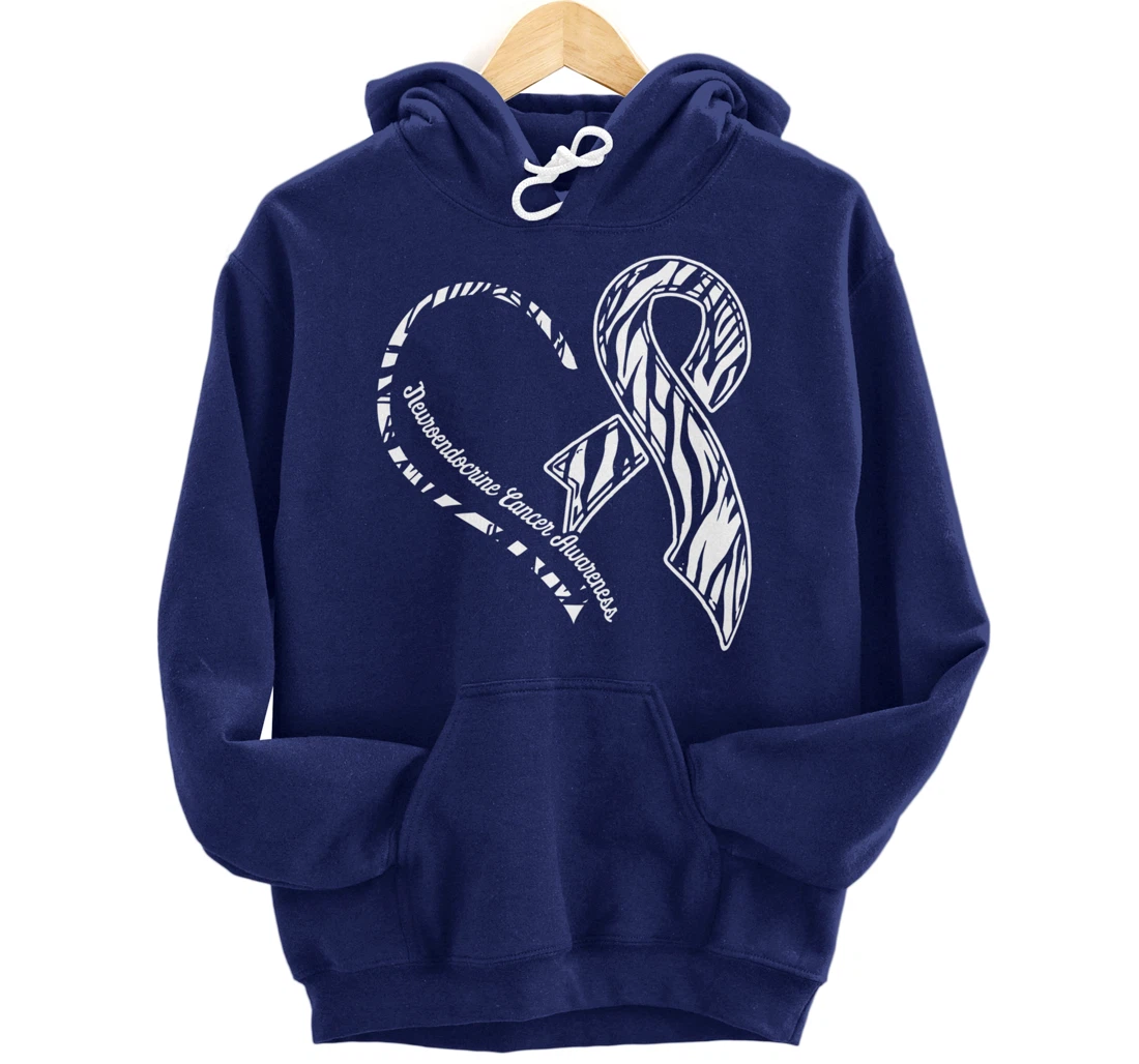 Neuroendocrine Cancer Survivor Heart Warrior Pullover Hoodie