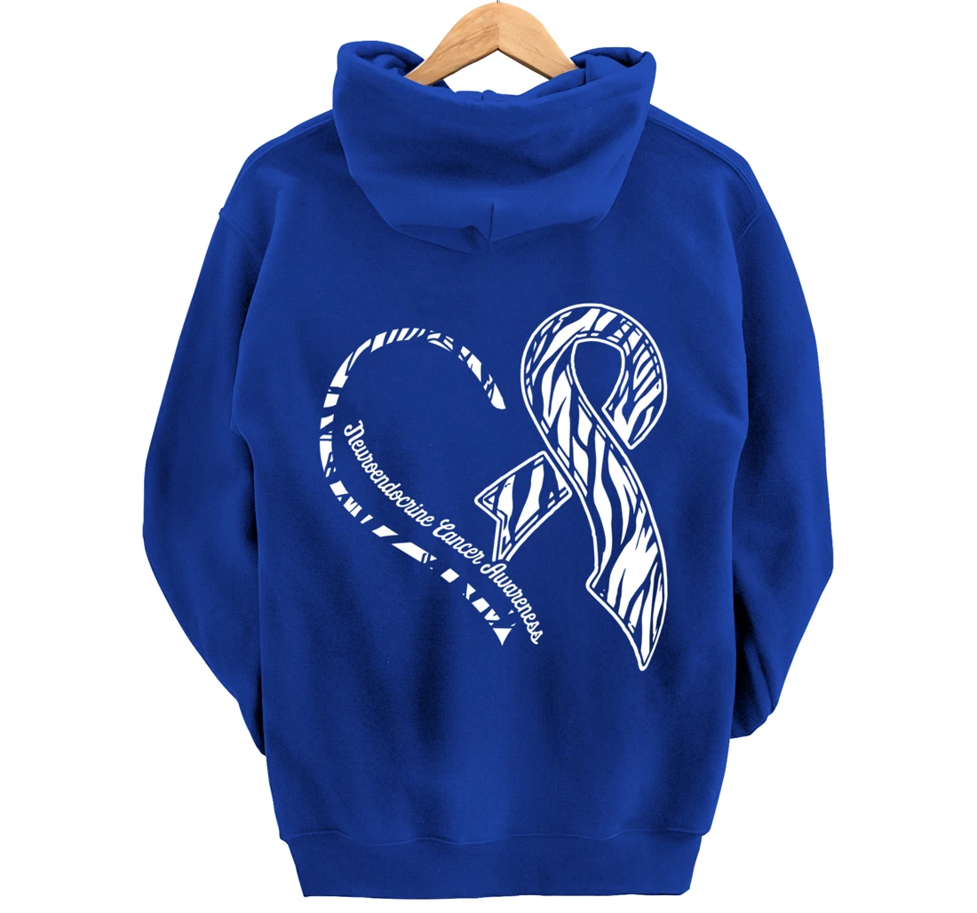 Neuroendocrine Cancer Survivor Heart Warrior Pullover Hoodie