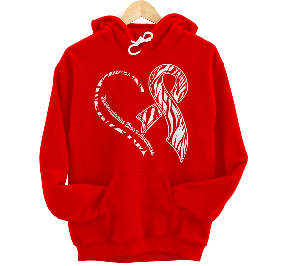 Neuroendocrine Cancer Survivor Heart Warrior Pullover Hoodie