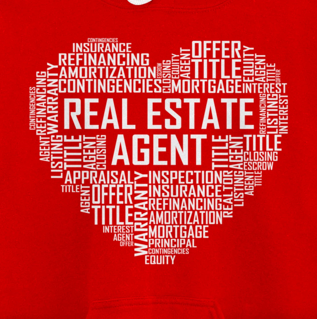 Proud Real Estate Agent Heart Gift House Seller Gifts Pullover Hoodie