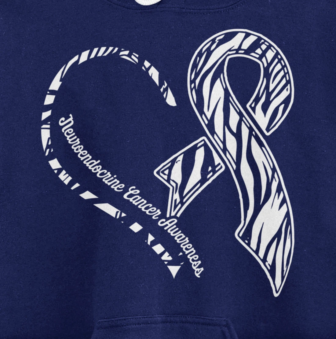 Neuroendocrine Cancer Survivor Heart Warrior Pullover Hoodie