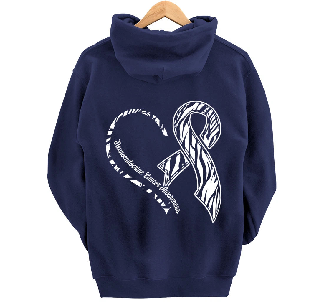 Neuroendocrine Cancer Survivor Heart Warrior Pullover Hoodie