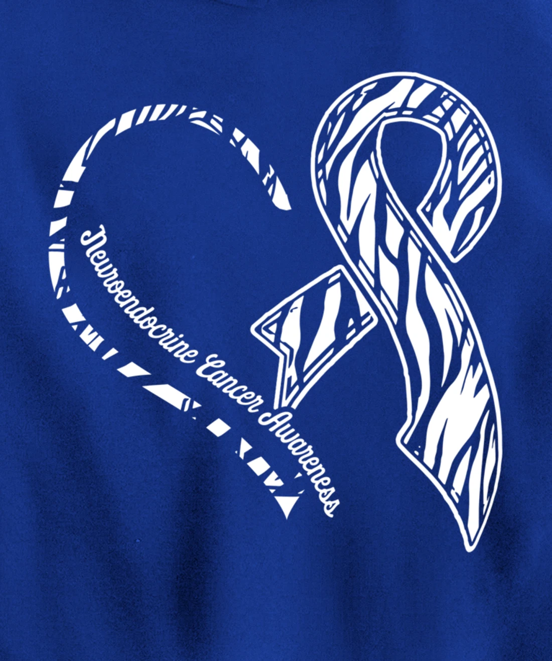 Neuroendocrine Cancer Survivor Heart Warrior Pullover Hoodie