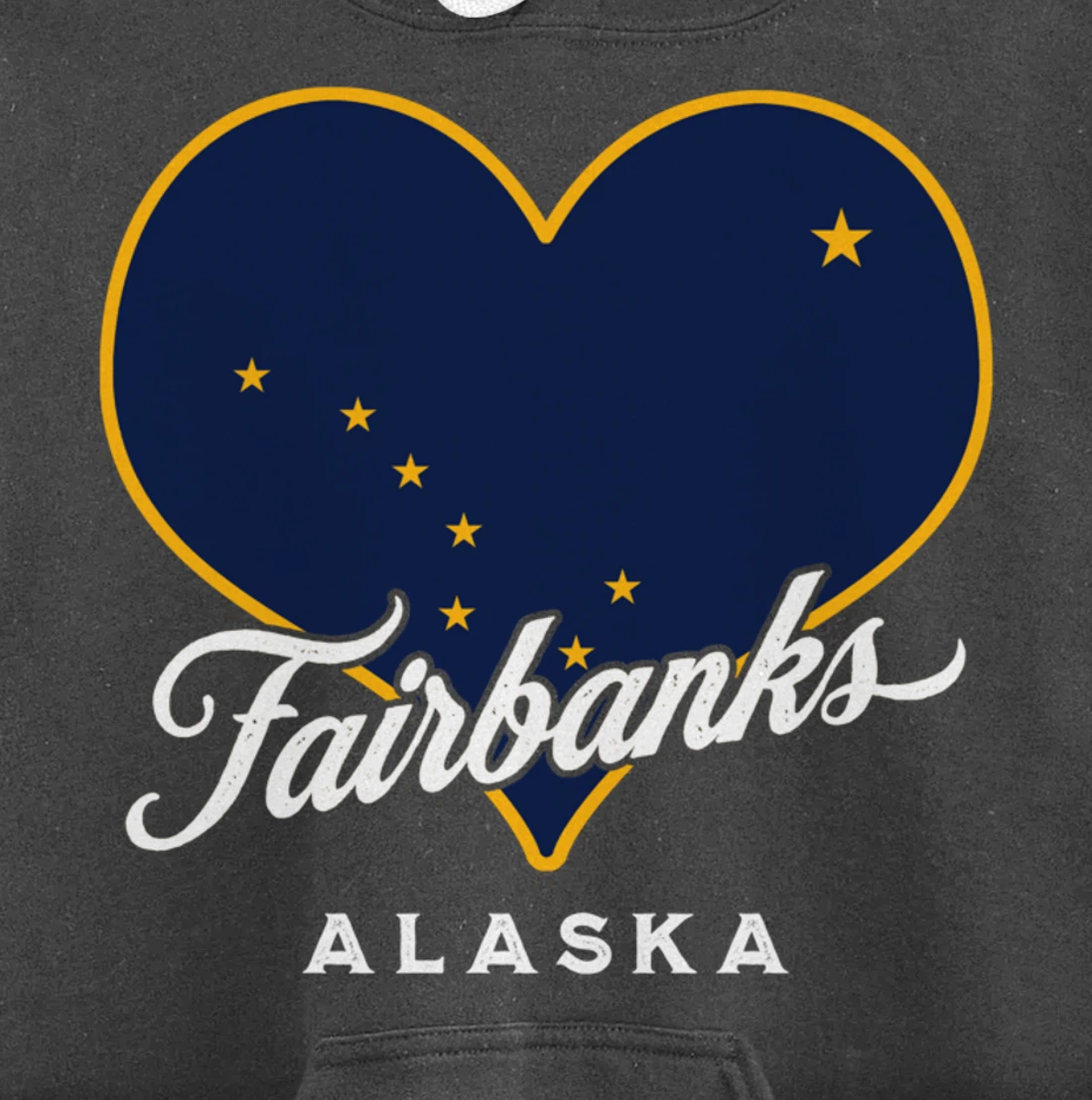 Fairbanks Alaska USA State Flag Big Dipper Vacation Souvenir Pullover Hoodie