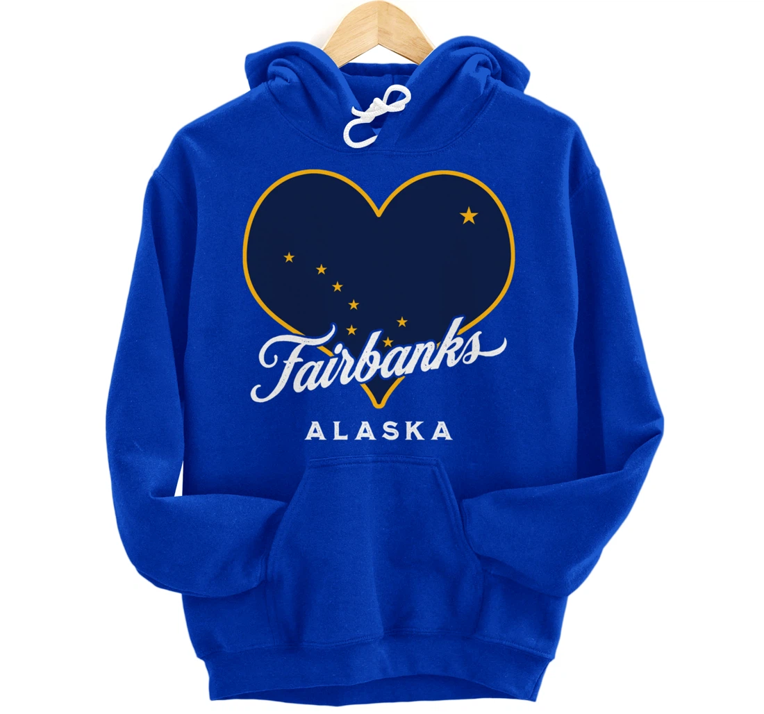 Fairbanks Alaska USA State Flag Big Dipper Vacation Souvenir Pullover Hoodie