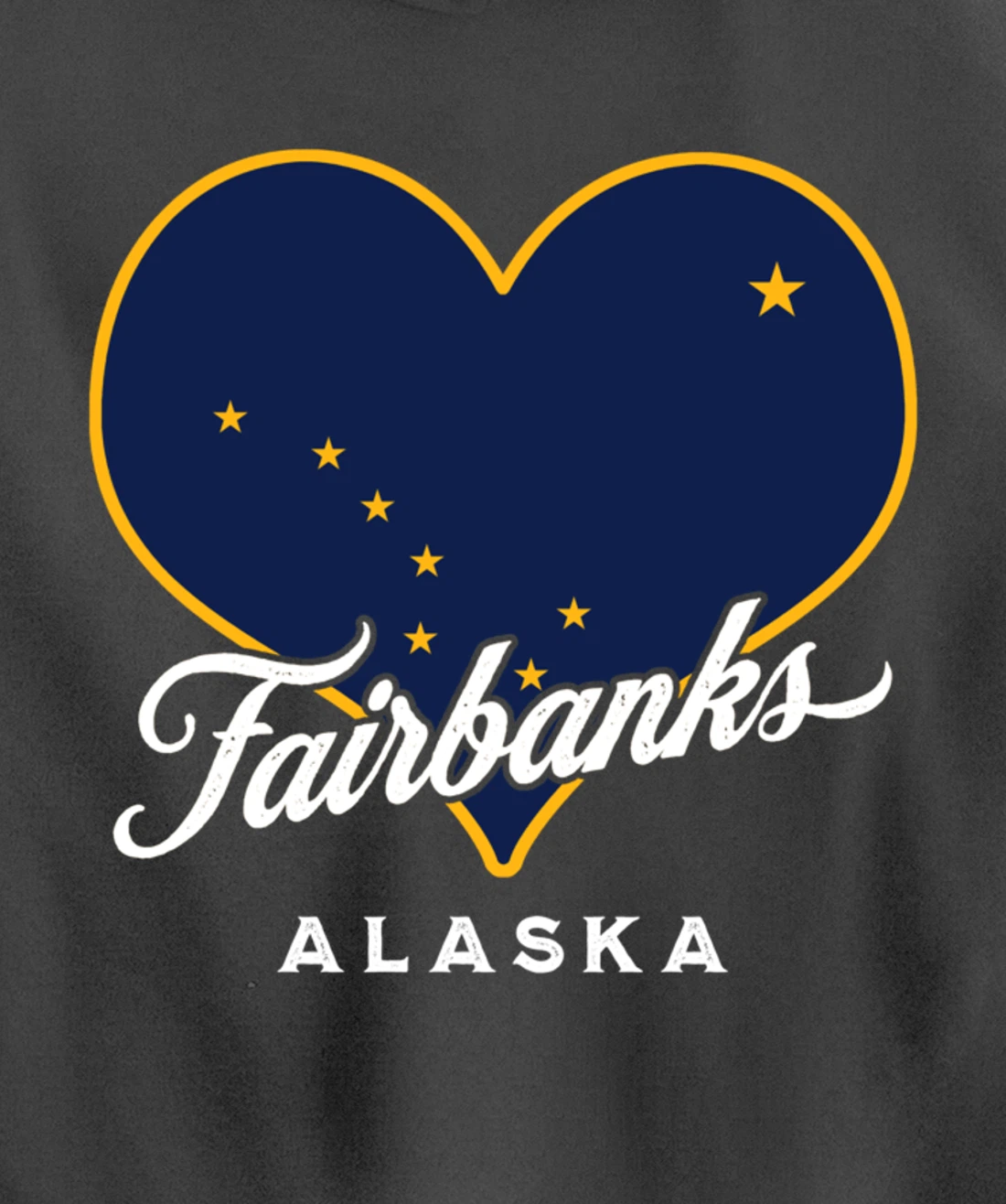 Fairbanks Alaska USA State Flag Big Dipper Vacation Souvenir Pullover Hoodie