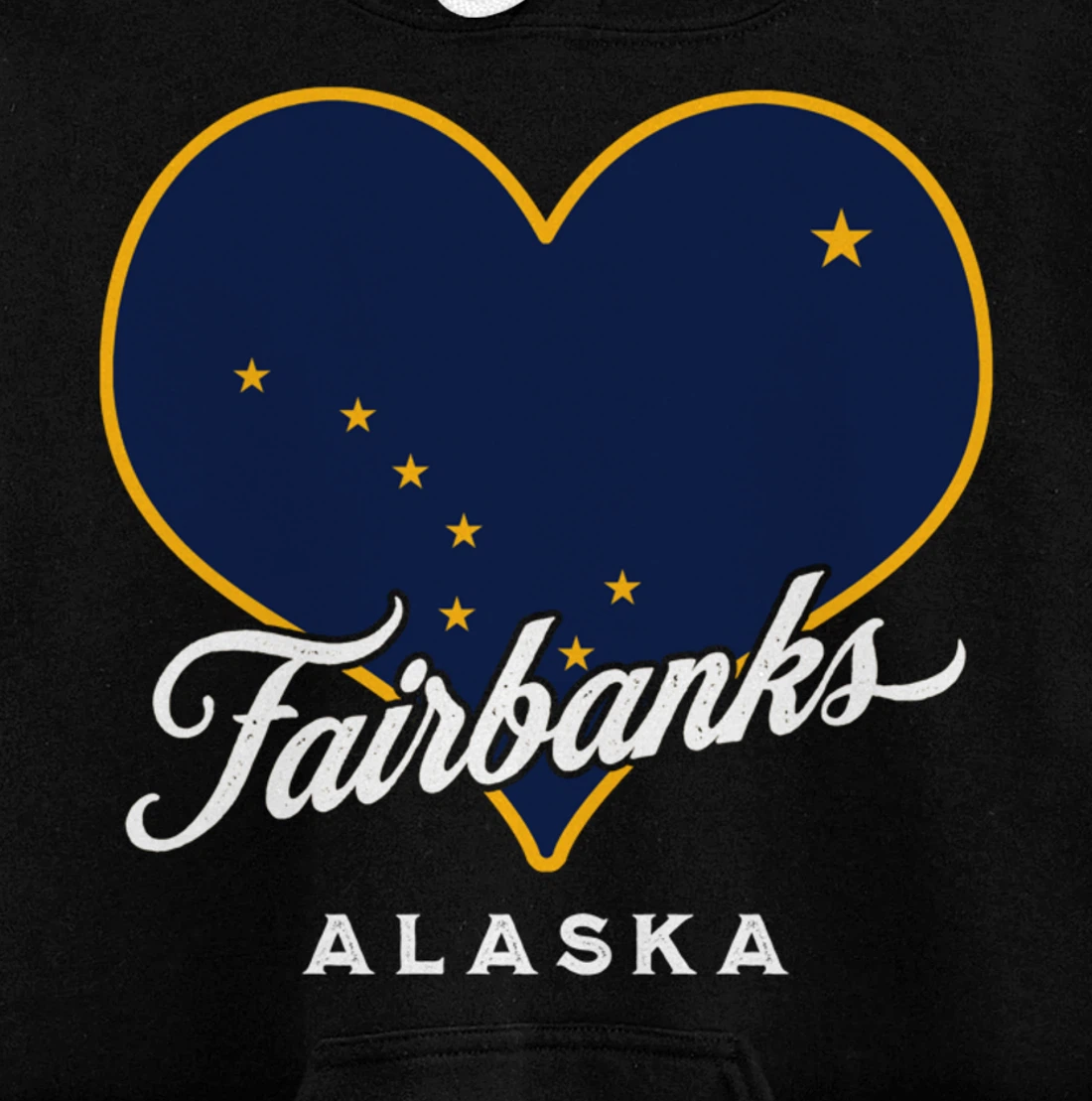 Fairbanks Alaska USA State Flag Big Dipper Vacation Souvenir Pullover Hoodie