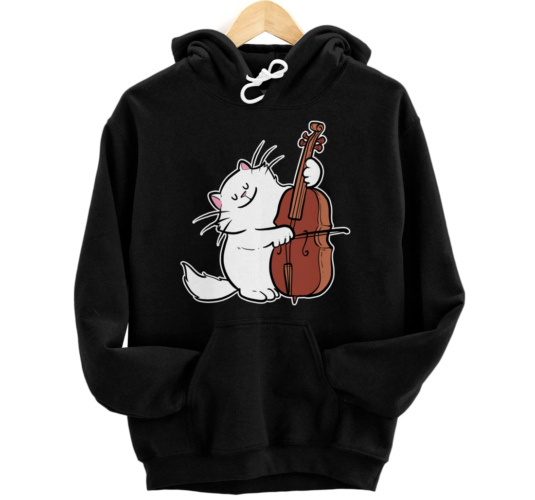 Cat Orchestra Cello Musician And Artist Pullover Hoodie