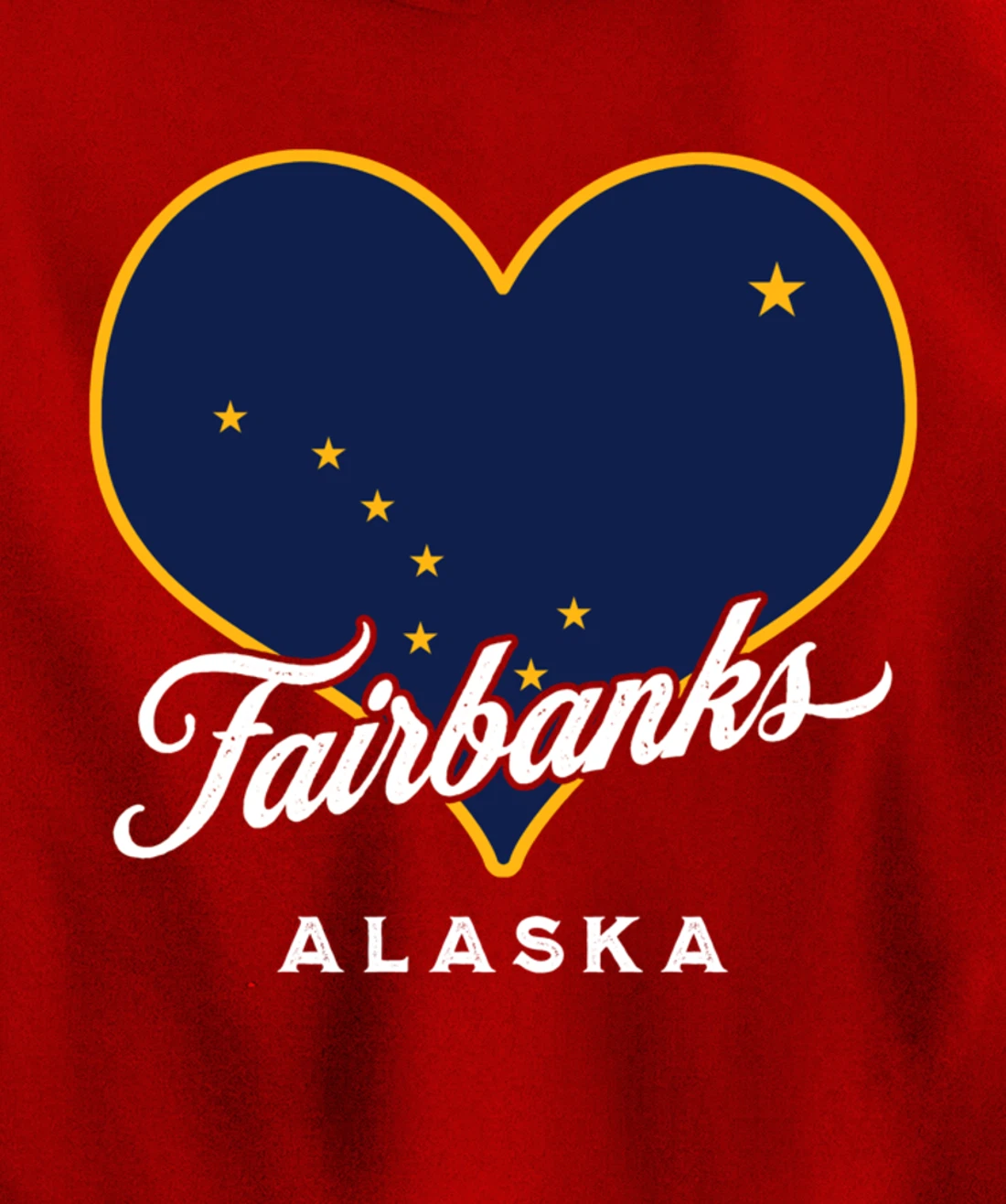 Fairbanks Alaska USA State Flag Big Dipper Vacation Souvenir Pullover Hoodie