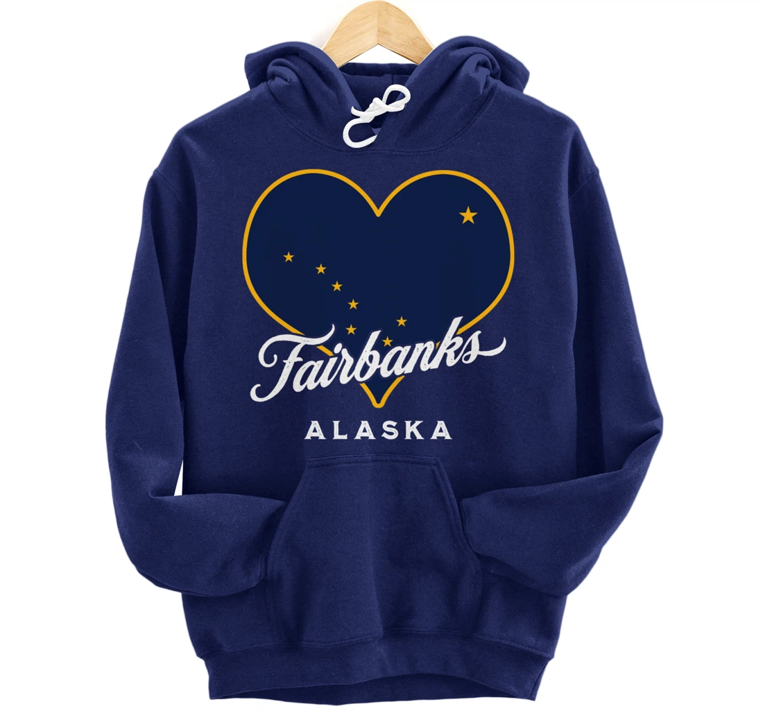Fairbanks Alaska USA State Flag Big Dipper Vacation Souvenir Pullover Hoodie