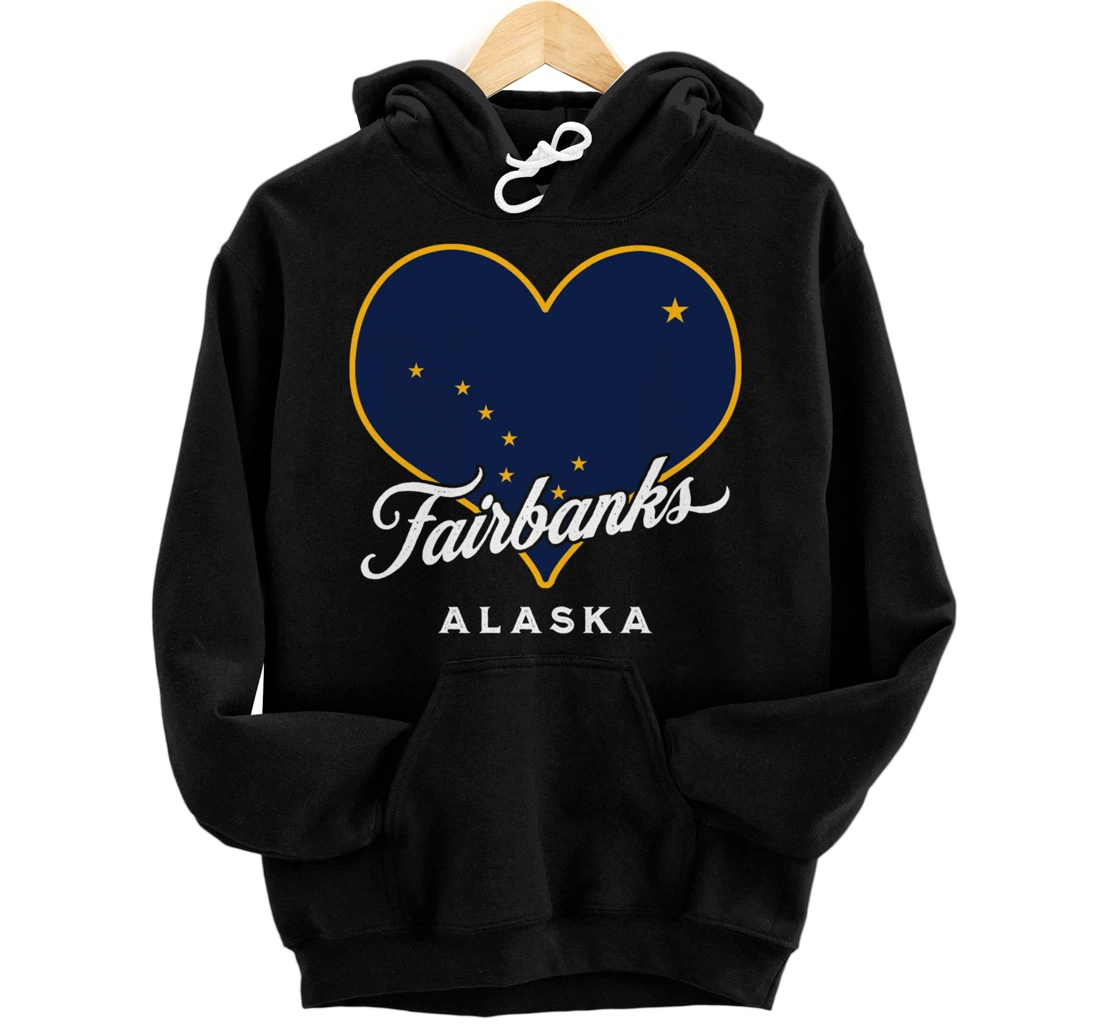 Fairbanks Alaska USA State Flag Big Dipper Vacation Souvenir Pullover Hoodie