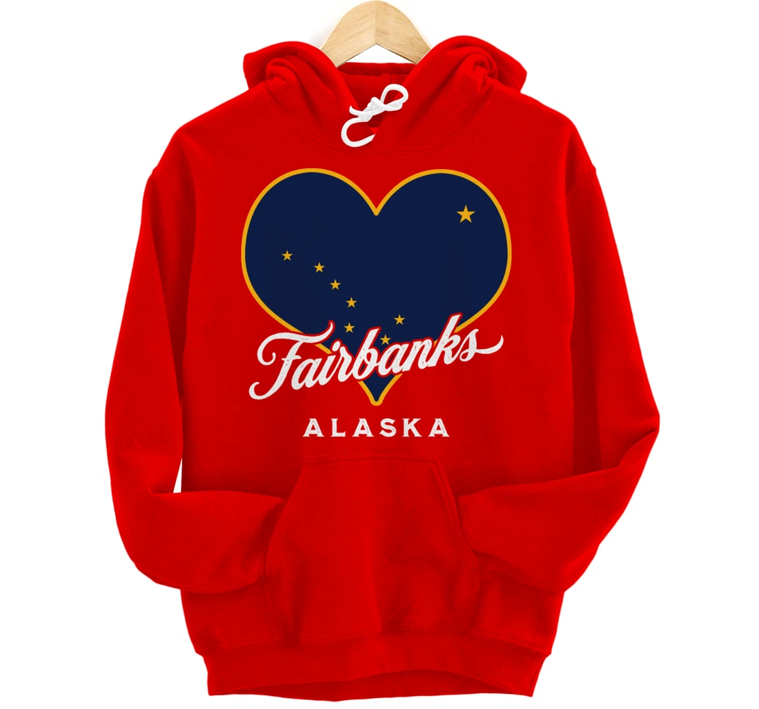 Fairbanks Alaska USA State Flag Big Dipper Vacation Souvenir Pullover Hoodie