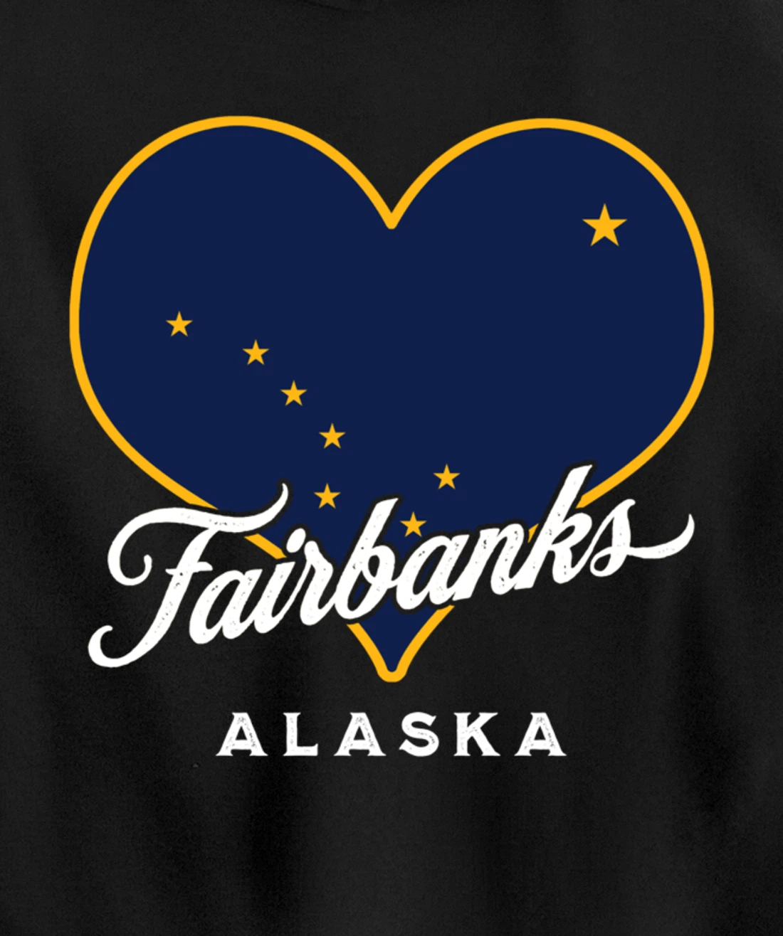 Fairbanks Alaska USA State Flag Big Dipper Vacation Souvenir Pullover Hoodie