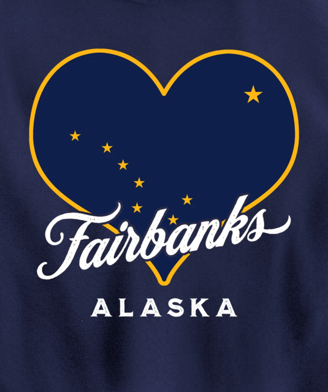 Fairbanks Alaska USA State Flag Big Dipper Vacation Souvenir Pullover Hoodie