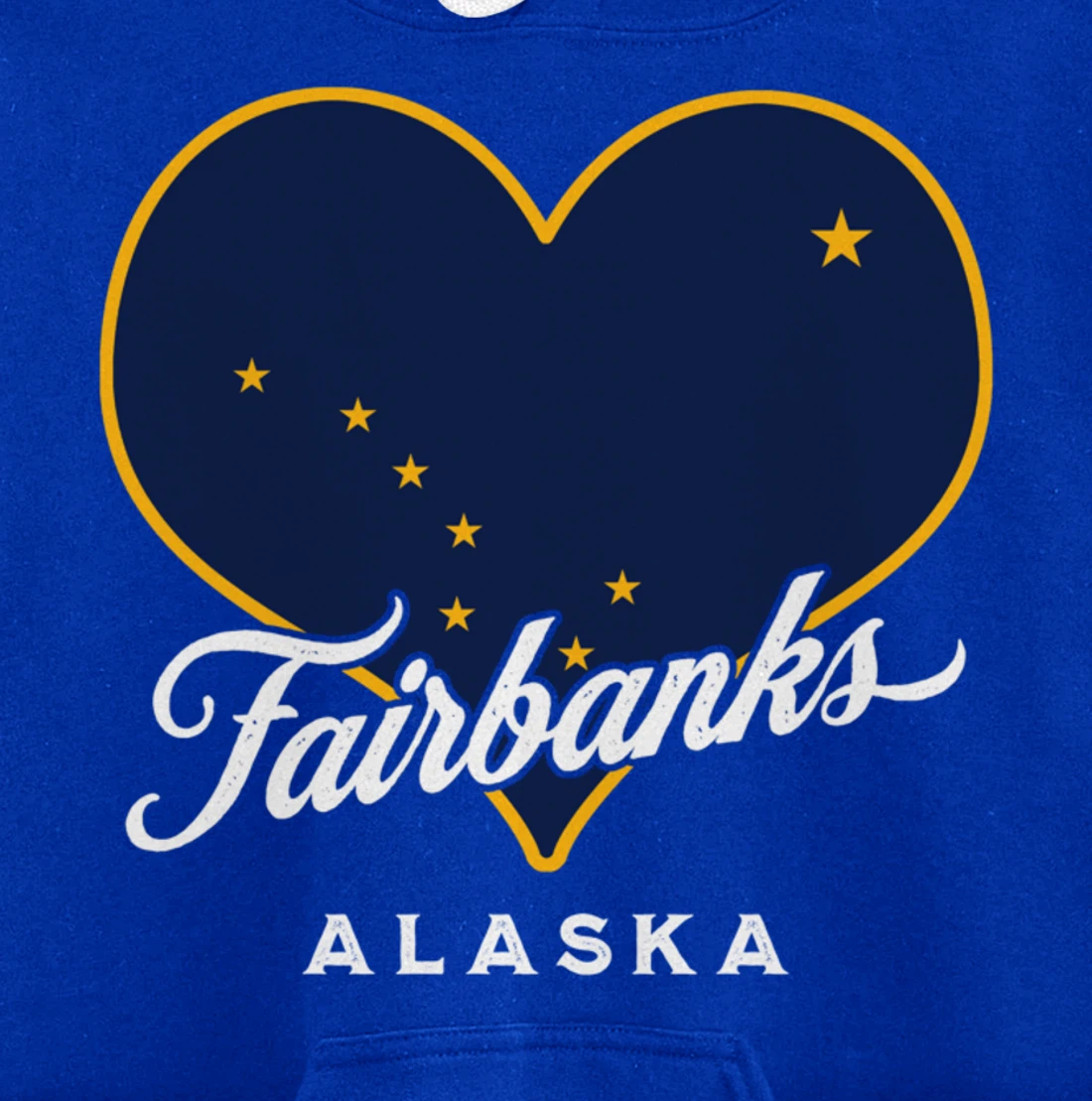Fairbanks Alaska USA State Flag Big Dipper Vacation Souvenir Pullover Hoodie