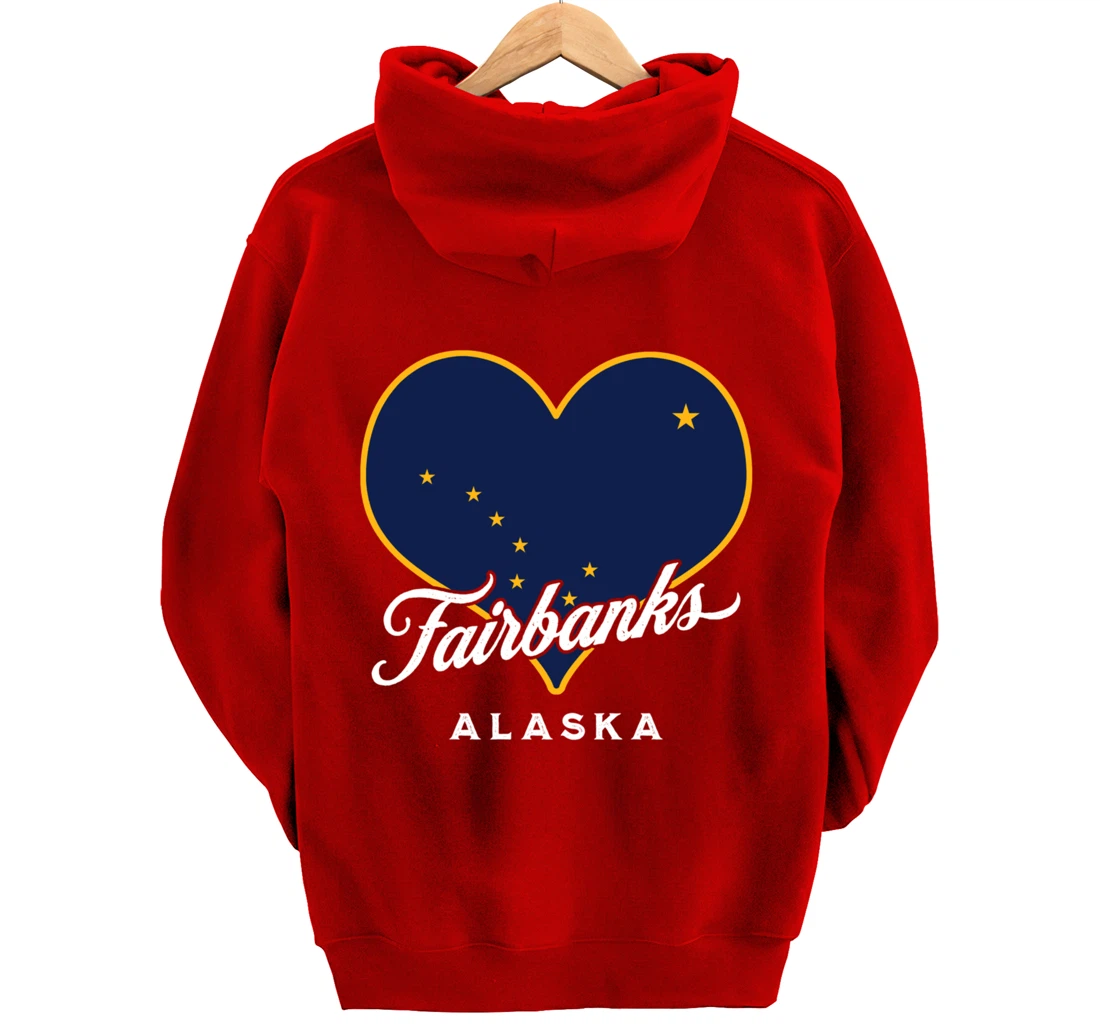 Fairbanks Alaska USA State Flag Big Dipper Vacation Souvenir Pullover Hoodie