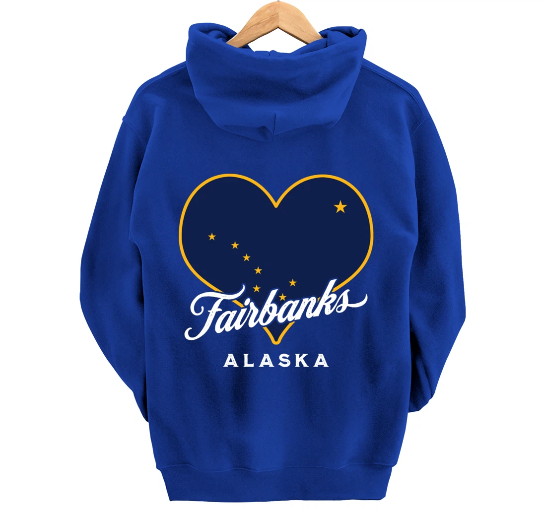 Fairbanks Alaska USA State Flag Big Dipper Vacation Souvenir Pullover Hoodie