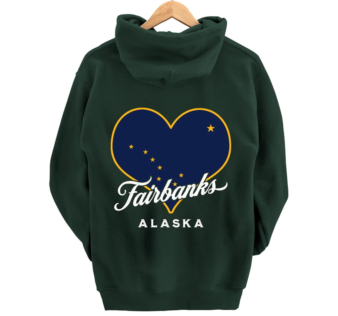 Fairbanks Alaska USA State Flag Big Dipper Vacation Souvenir Pullover Hoodie