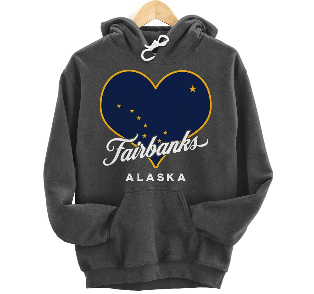 Fairbanks Alaska USA State Flag Big Dipper Vacation Souvenir Pullover Hoodie