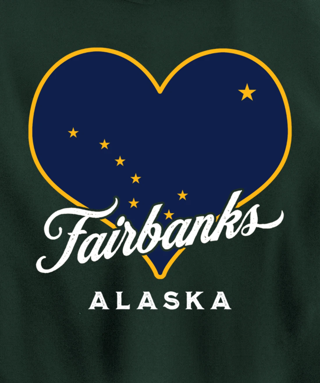 Fairbanks Alaska USA State Flag Big Dipper Vacation Souvenir Pullover Hoodie