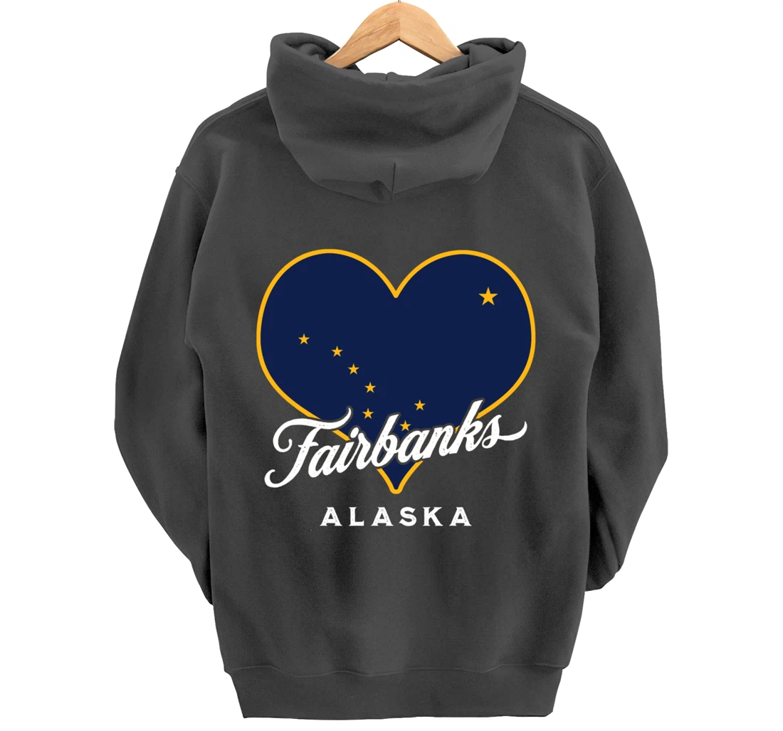 Fairbanks Alaska USA State Flag Big Dipper Vacation Souvenir Pullover Hoodie