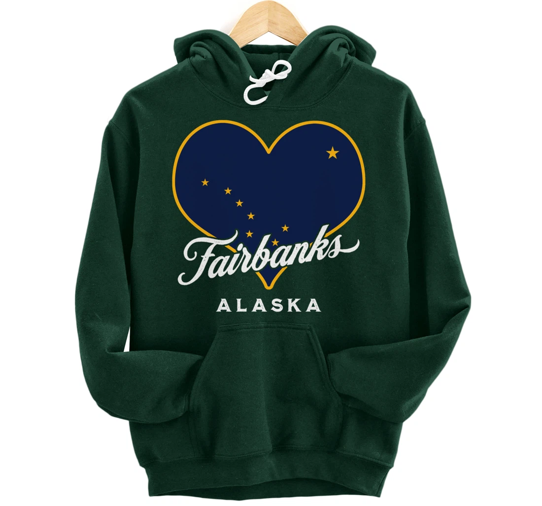 Fairbanks Alaska USA State Flag Big Dipper Vacation Souvenir Pullover Hoodie