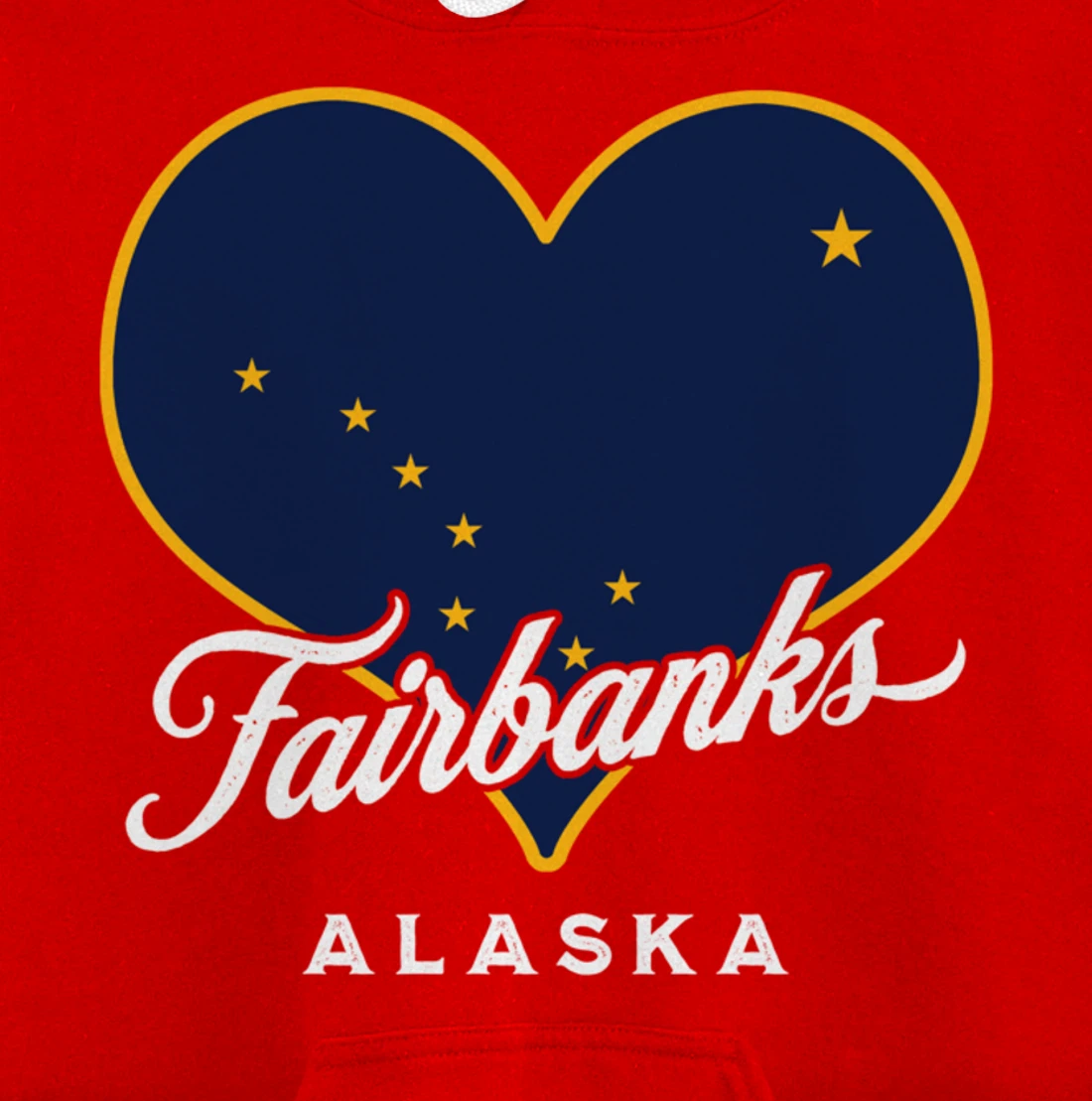 Fairbanks Alaska USA State Flag Big Dipper Vacation Souvenir Pullover Hoodie