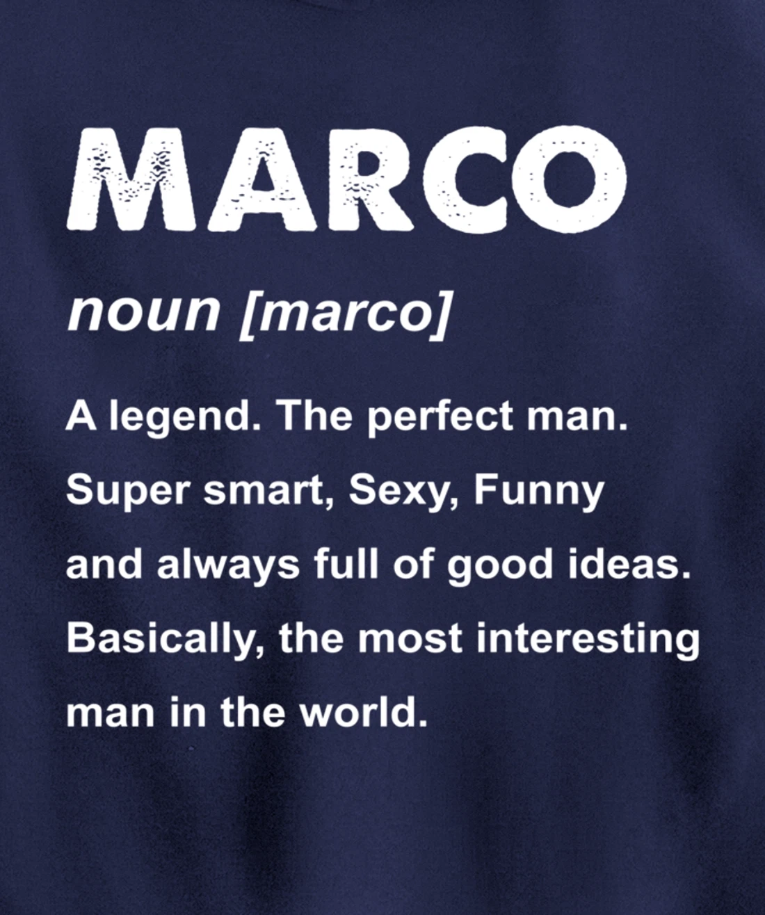 Marco Name Pullover Hoodie