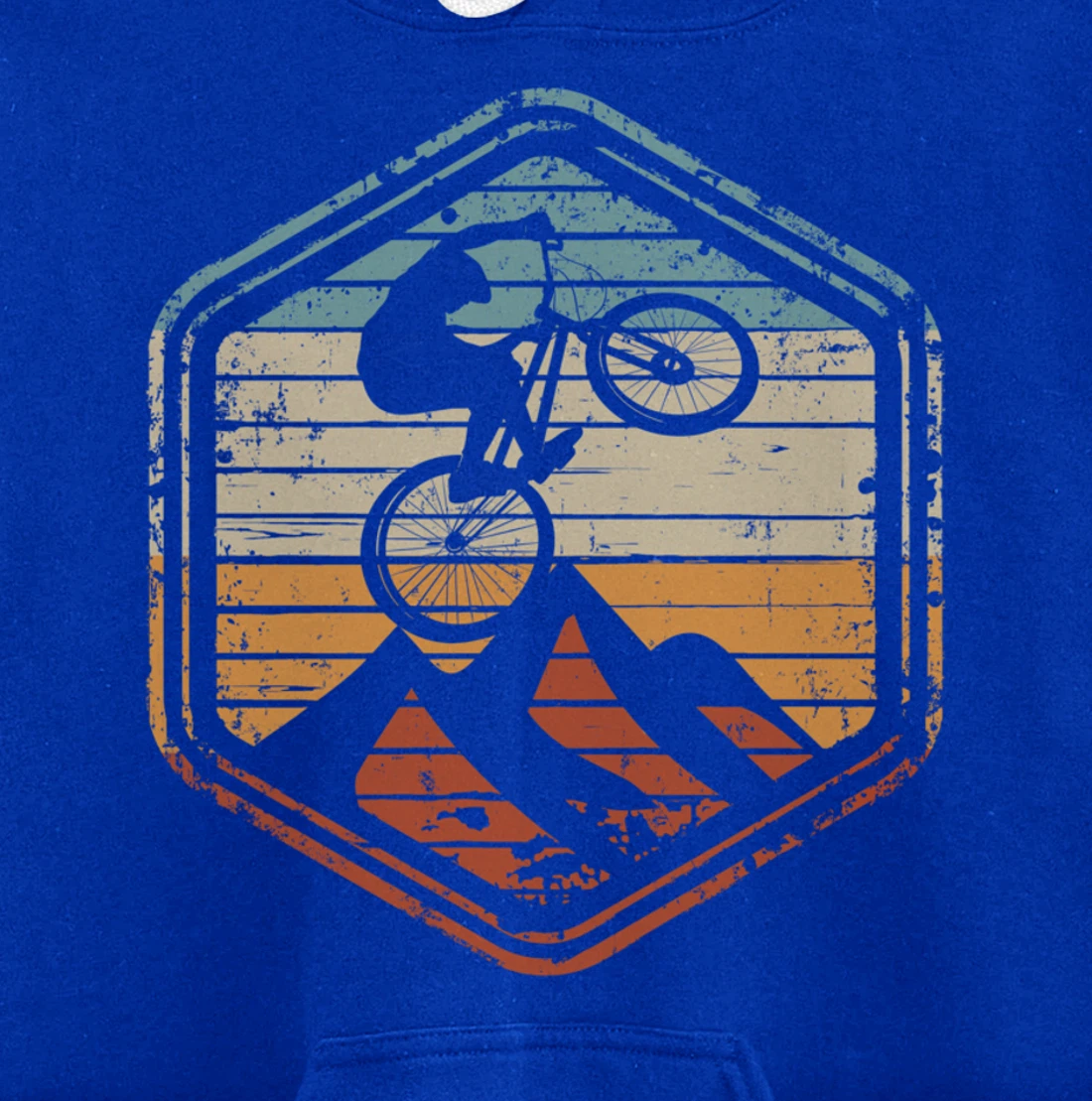 Mountain Bike Jump Vintage Retro Gift for MTB Biker Pullover Hoodie