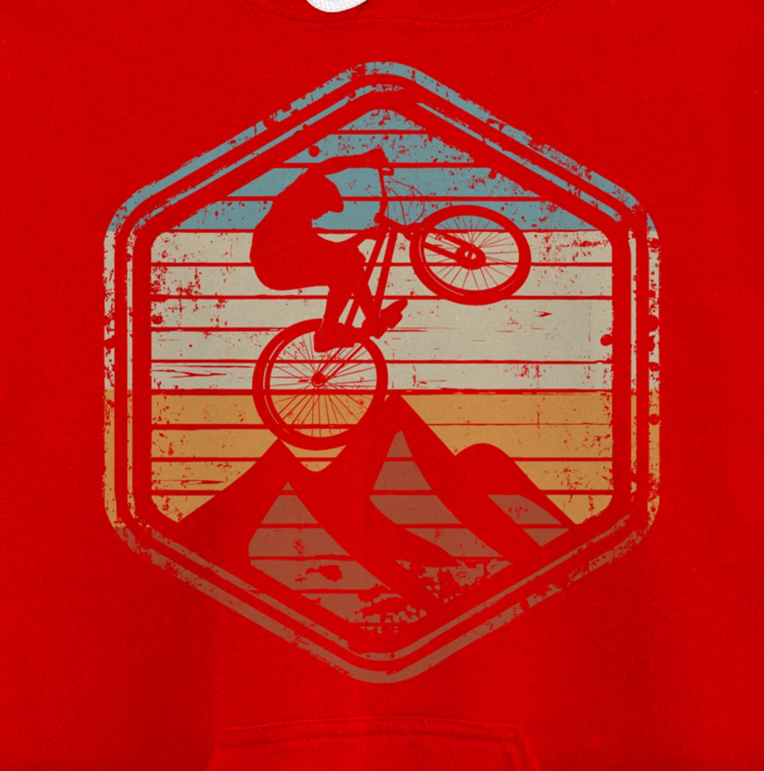 Mountain Bike Jump Vintage Retro Gift for MTB Biker Pullover Hoodie