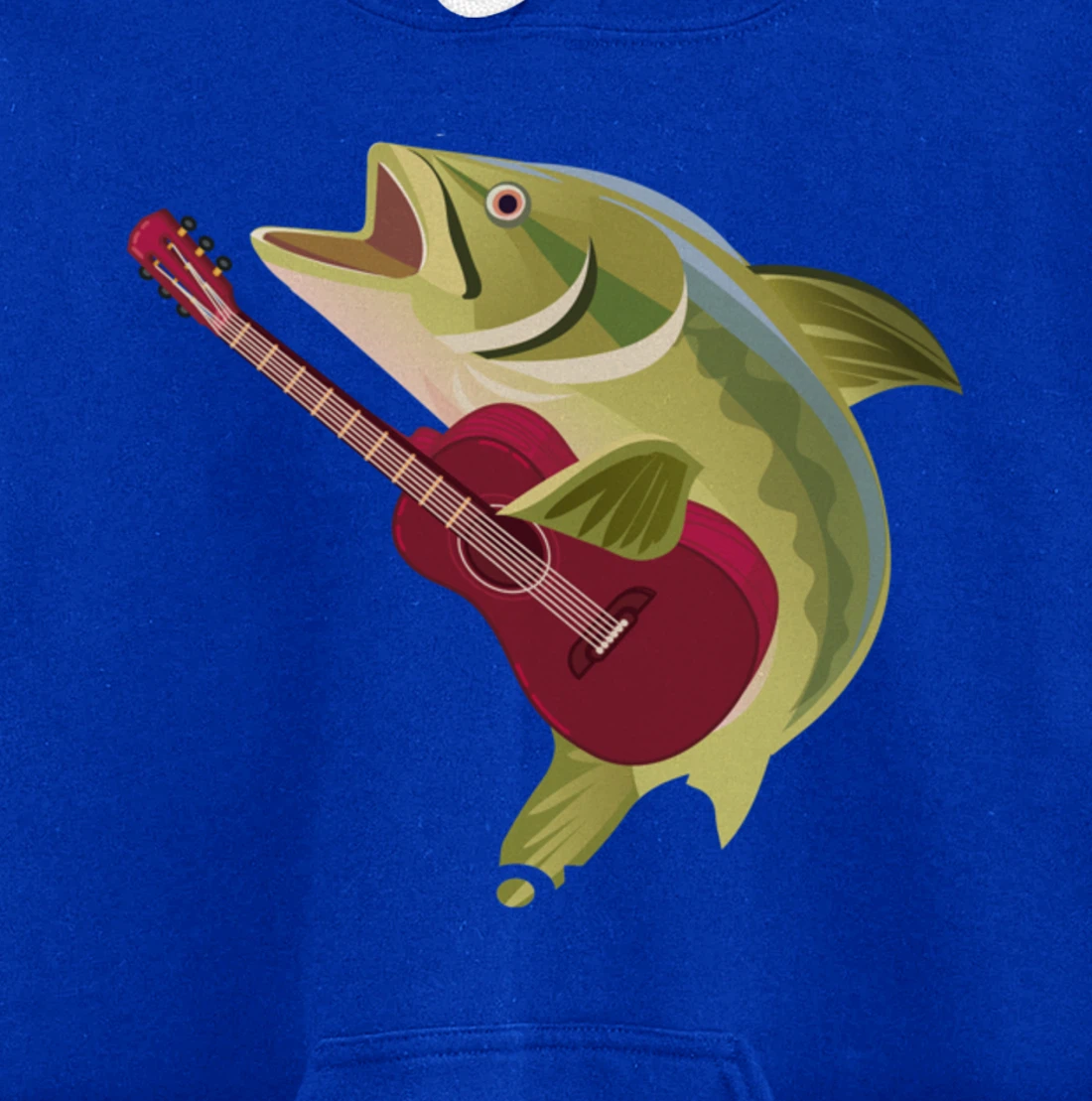 Fish Playing Acoustic Guitar Musical Fans Band Lover Pullover Hoodie
