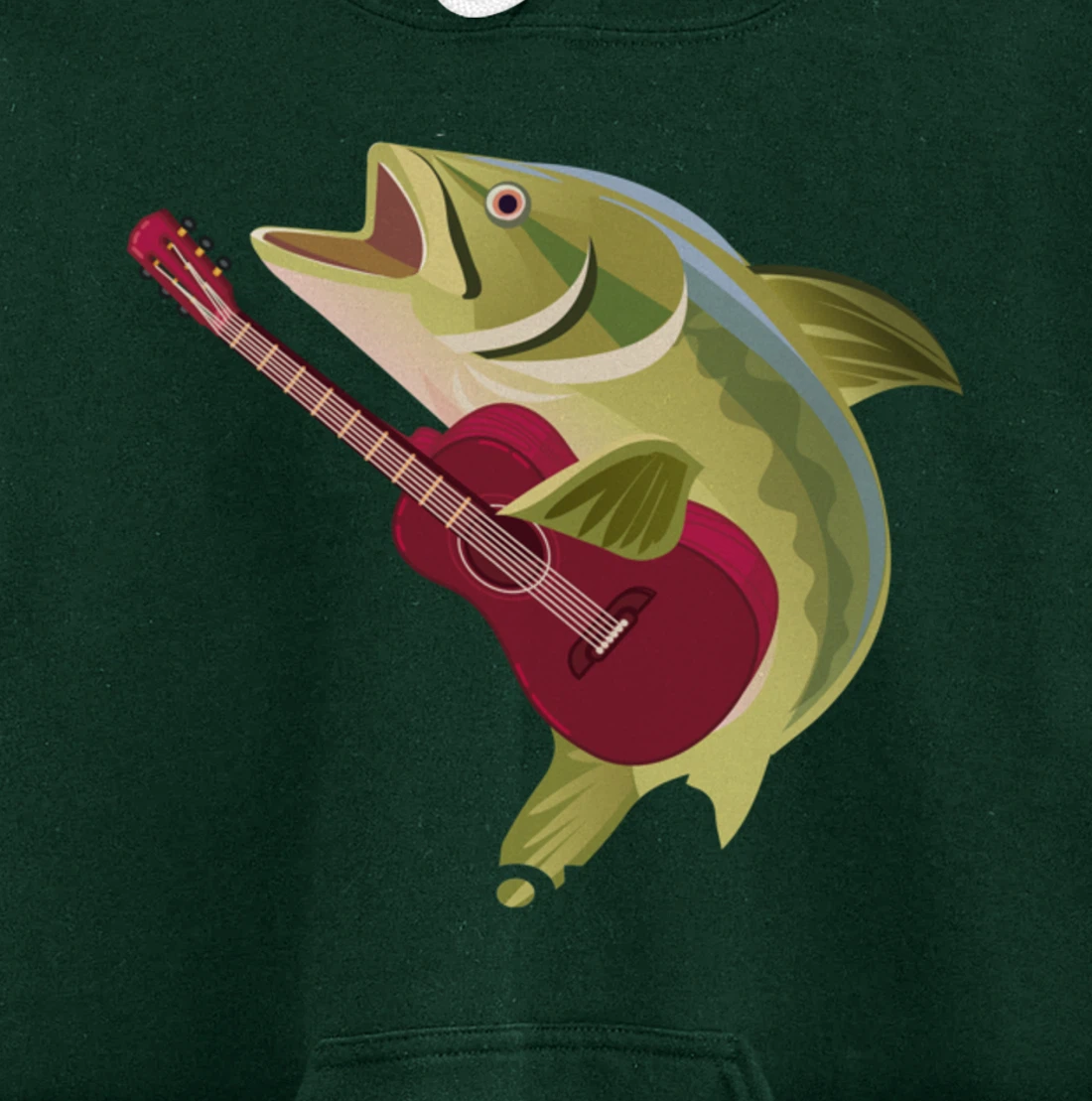 Fish Playing Acoustic Guitar Musical Fans Band Lover Pullover Hoodie