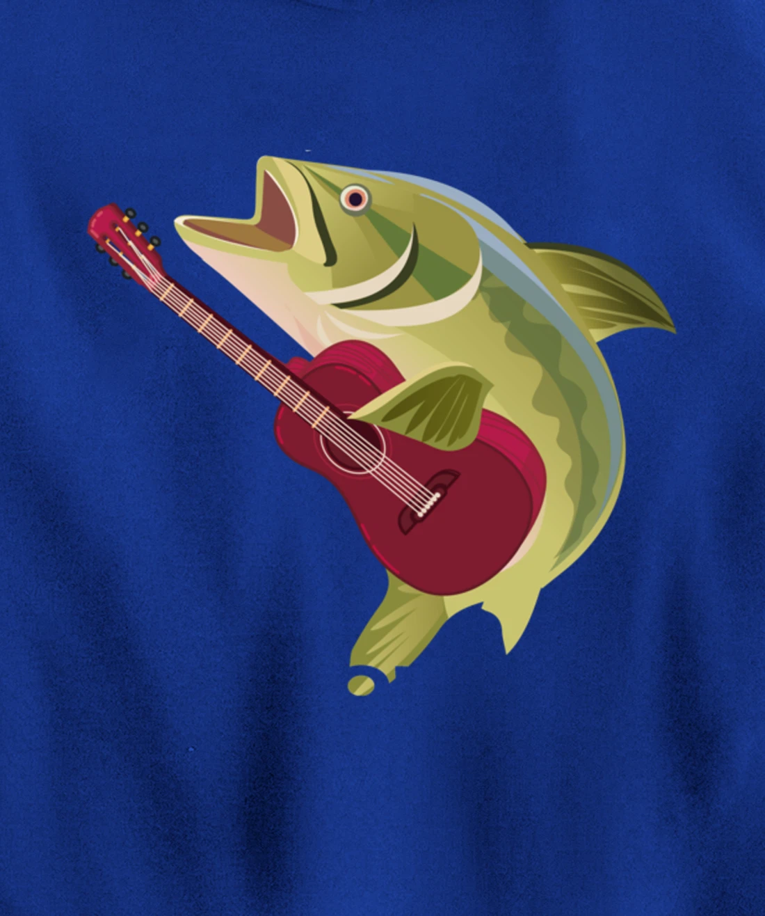 Fish Playing Acoustic Guitar Musical Fans Band Lover Pullover Hoodie