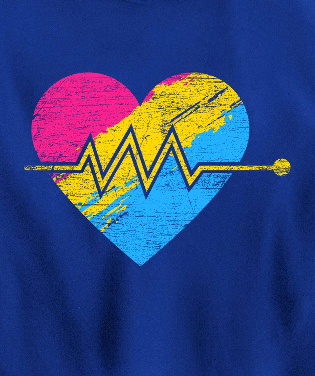 Heartbeat Pansexuality Pride Flag LGBTQ Pansexual Pullover Hoodie