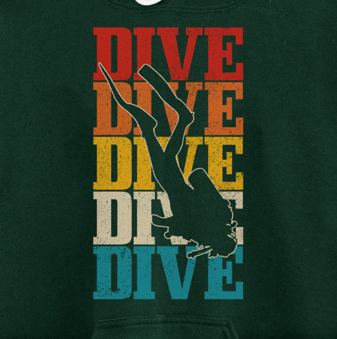 Scuba Diving Vintage Retro DIVE Scuba Diver Gift Pullover Hoodie