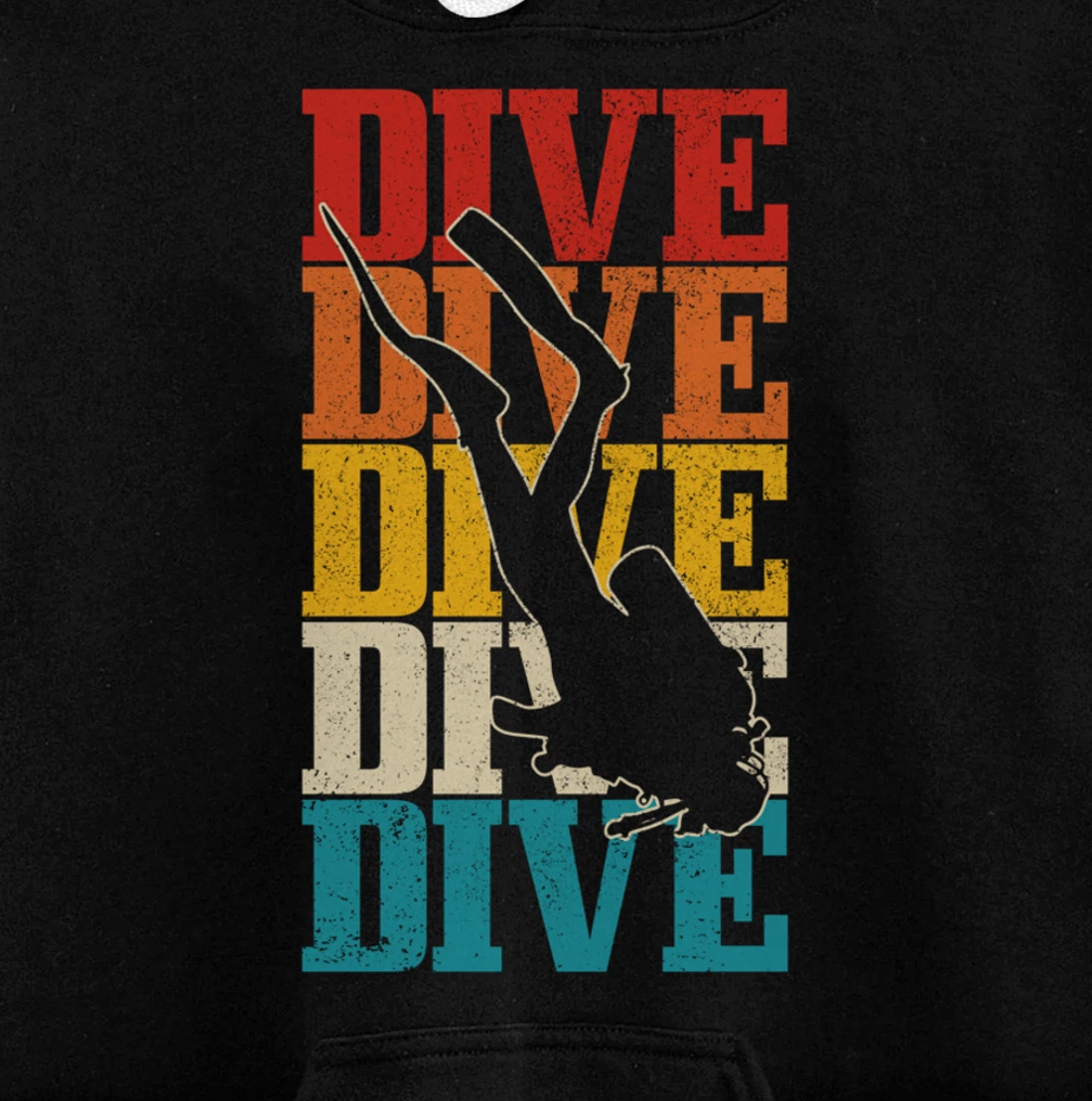Scuba Diving Vintage Retro DIVE Scuba Diver Gift Pullover Hoodie