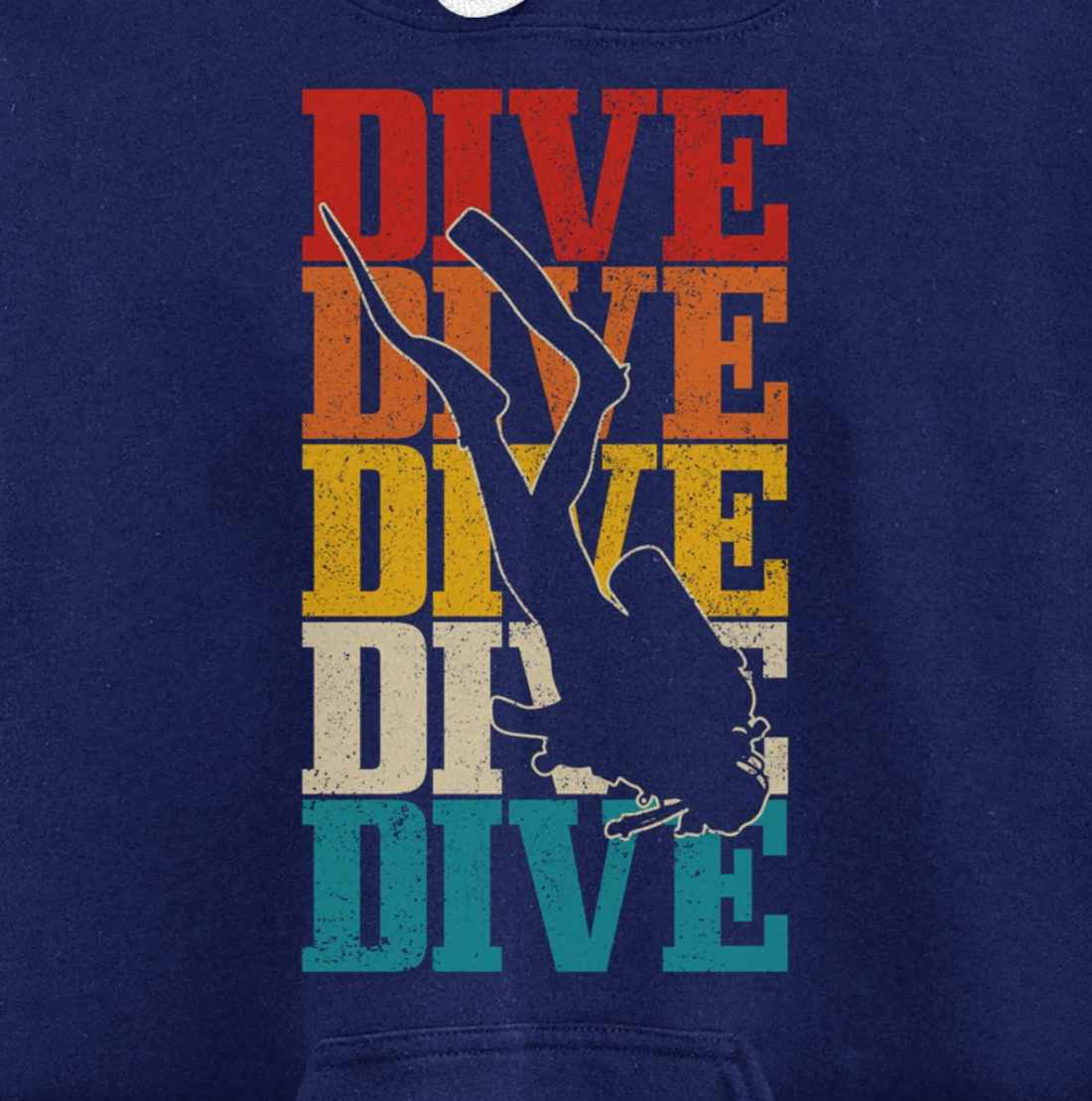 Scuba Diving Vintage Retro DIVE Scuba Diver Gift Pullover Hoodie
