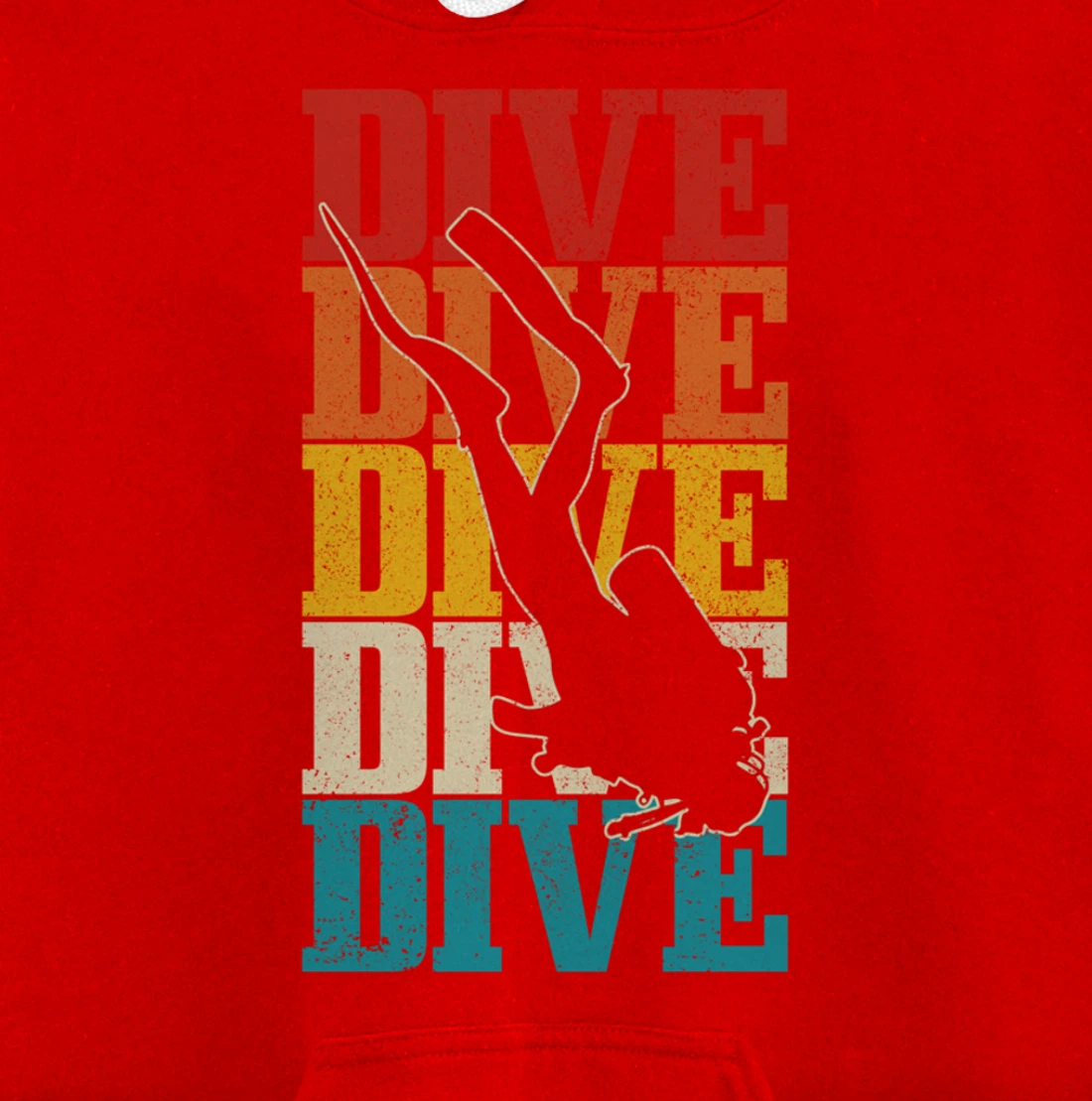 Scuba Diving Vintage Retro DIVE Scuba Diver Gift Pullover Hoodie