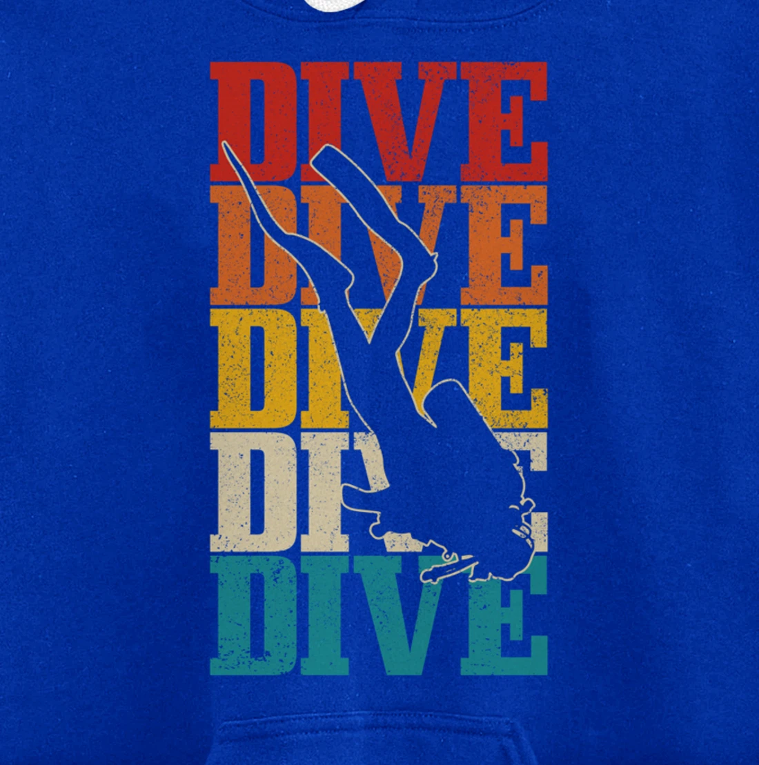 Scuba Diving Vintage Retro DIVE Scuba Diver Gift Pullover Hoodie