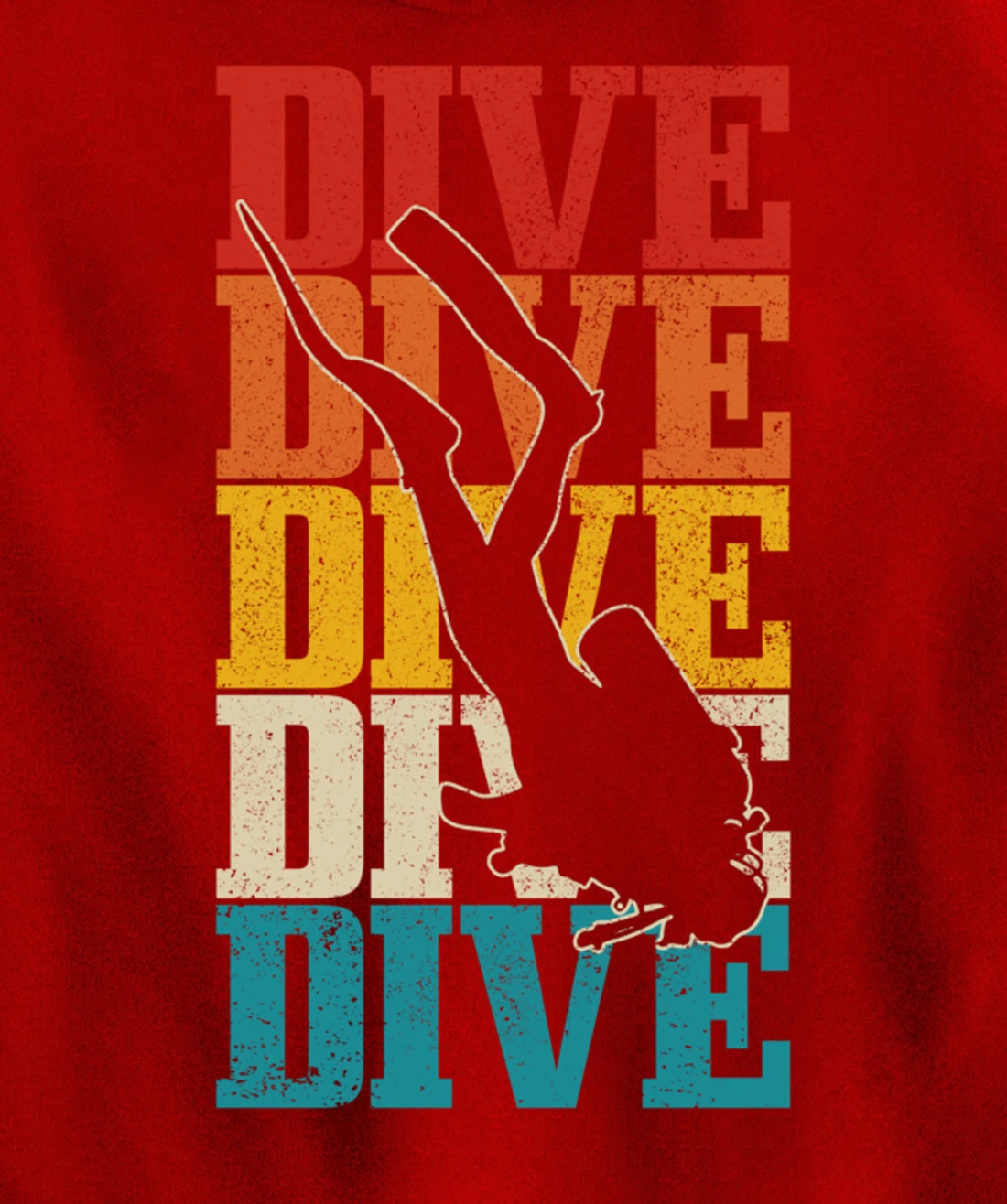 Scuba Diving Vintage Retro DIVE Scuba Diver Gift Pullover Hoodie