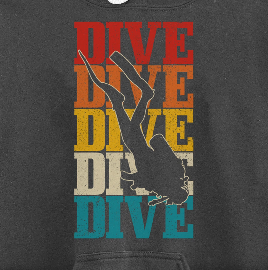 Scuba Diving Vintage Retro DIVE Scuba Diver Gift Pullover Hoodie