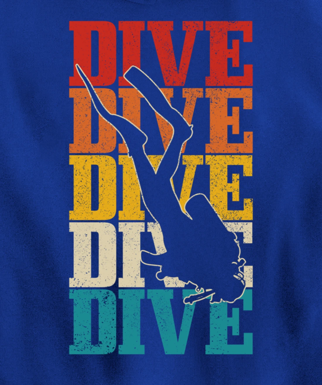 Scuba Diving Vintage Retro DIVE Scuba Diver Gift Pullover Hoodie